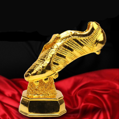 Golden shoe trophy Golden shoe trophy fan products resin craft custom fan souvenirs