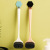 Domestic kitchen clean not stick oil small waist bowl scrub pan brush with handle long handle hanging brush