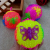 Luminous massage ball 7.5 cm bouncy ball flashing butterfly football with string and whistle piercing ball Luminous massage ball