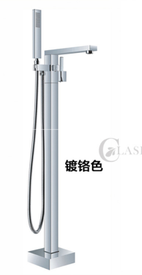 Hua diao  cold and hot landing bathtub faucet independent cylinder side bathroom wooden bucket landing shower set