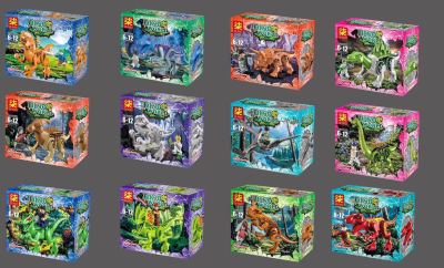 Ddinosaurs building blocks with display box