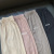 2020 MOTIE end stick silk slacks Korean version home wear pleated fabric casual pants straight pants female