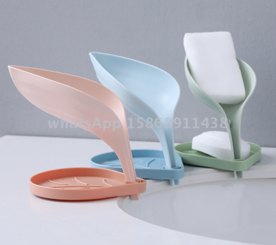 Creative soap box asphalt leaf soap box perforated soap box soap tray toilet bathroom multi-functional soap rack