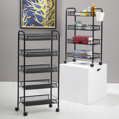 Web celebrity simple mobile shelf trolley beauty salon caught tieyi three shelf kitchen supplies