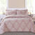 European cool thin air conditioning yarn-dyed polyester cotton bedding 3 pcs quilt set double jacquard bedspread luxury