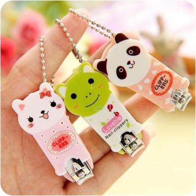 T-Card Children Nail Scissors Anti-Pinch Safe Children Cute Cartoon Baby Nail Clippers Single Pack