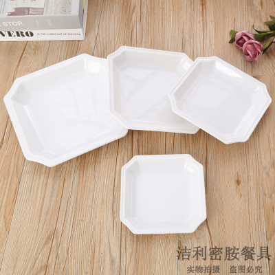 Square Octagonal Design Home Melamine Plate Tray Put Cup Tea Tray European Style Household Plate Various Specifications