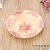 Rose Printing Pattern Melamine Material Plate round Fast Food Plate Commercial Hotel Western Restaurant Buffet Plate