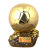 The ballon d 'or model messi two because world player of The year trophy is decorated with The football trophy