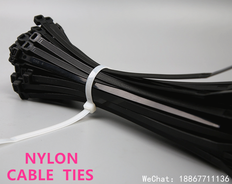 Self-locking nylon tie tape 3*80-8*500 plastic fixed tie wire tie tape wire tie tape black/white