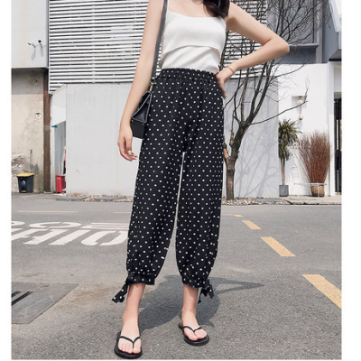 Track pants women loose summer thin 2019 new pants women pants nine minutes ice silk slacks radish halon pants