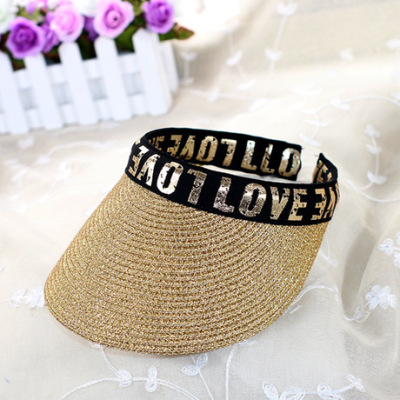 Chic summer fashion youth empty top sun hat outdoor shopping holiday leisure joker no top sun hat