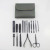 Black Nail Clippers Set 16 Pieces Tri-Fold Bag Manicure Nail Beauty Tool Set Nail Clippers Nail Scissors Can Be Customized