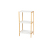 Bamboo Living Room Simple Trapezoidal White Book Shelf Flower Stand Plant Stand