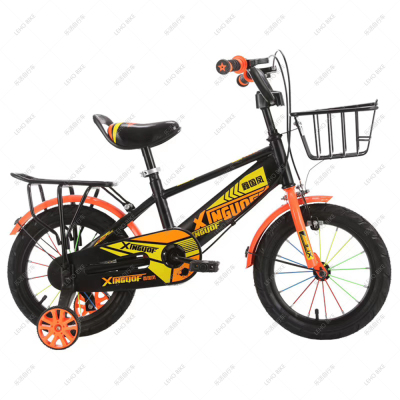 12 inch war leopard children bike leho bike with iron wheel backseat