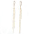 Korean Style Elegant Long Crystal Tassel Earrings Simple Super Fairy Slimming Pearl Earrings Internet Celebrity Personalized Ear Studs
