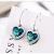 925 Silver Needle Ocean Heart Love Heart Earrings Tide Net Red C- Shaped Ring High Sense Simple Eardrops Ear Studs