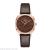 Fashionable hot-selling rose gold wine cask type stud leather strap ladies watch elegant student watch