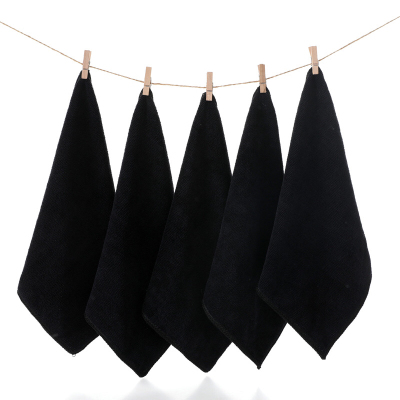 Black microfiber reactive dyed square towel 300gsm golf towel custom hanging towel
