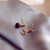 Asymmetric Lovesickness Red Bean Small Ear Studs S925 Sterling Silver Needle Trendy Earrings for Women Korean New Online Influencer Earrings