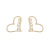 Full Diamond Earrings Women's Fashionable Elegant Korean Internet Celebrity Peach Heart Earrings S925 Sterling Silver Needle Zircon Earrings