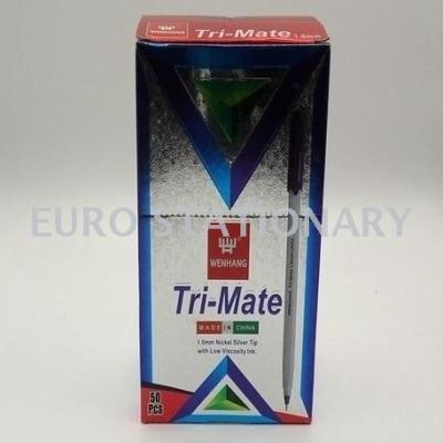 1779 simple triangle solid color rod ballpoint pen 50 out of a color box with 1.0 ball pen refill tri-mate