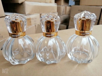 Small pumpkin glass perfume bottle