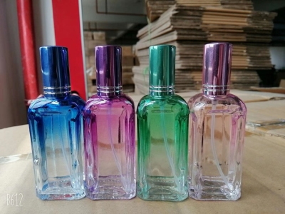 Square glass perfume bottle