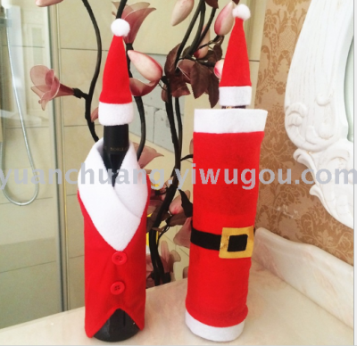 Christmas wine bottles set Christmas decorations set Christmas utensils Christmas restaurant utensils