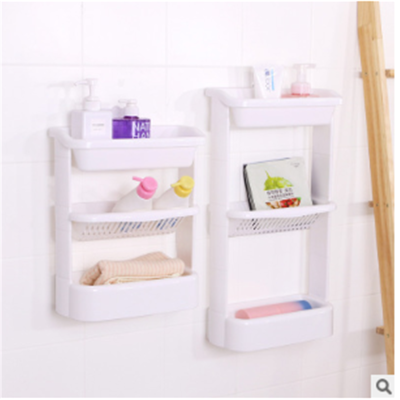 Household daily bathroom kitchen multi - purpose shelf wall - hanging multi - layer storage rack