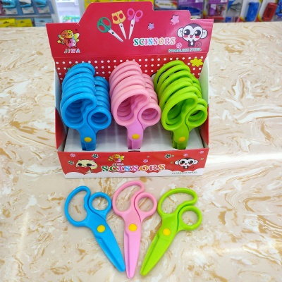 JiWA mini plastic handle scissors, display box packaging, export good quality