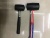 Wood handle leather hammer, black head plastic rubber hammer percussion tools plastic hammer Wood handle plastic handle