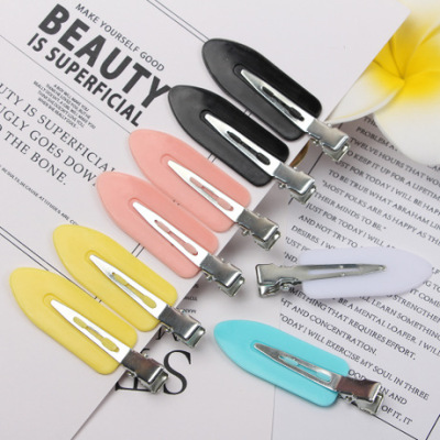 Xianjun traceless clip pure duck beak clip haze blue edge clip simple bangs clip girl hair clip south Korean ins