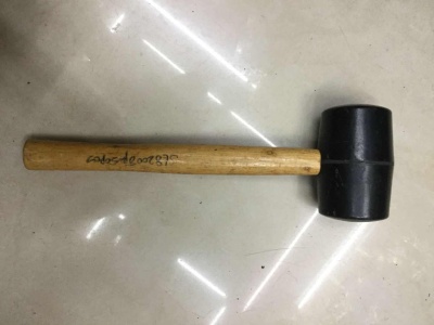 Wood handle leather hammer, black head plastic rubber hammer percussion tools plastic hammer Wood handle plastic handle