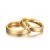 Stylish simple gold picking 's ring stainless steel inlaid stone ring pair