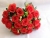 18-Head Double Happiness Rose Flat Head, Artificial Flower, Bridal Bouquet, Silk Flower