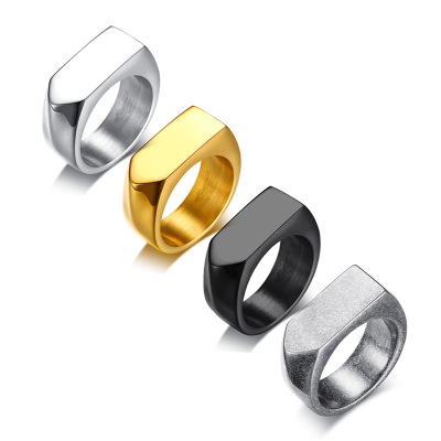 Stainless steel, the popular logo arrowhead ring move men ring