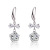 Flower Crystal Earrings Women 'S Sweet All-Matching Zircon Earrings Long Tassel Temperamental Anti-Allergy 925 Ear Stud Earring