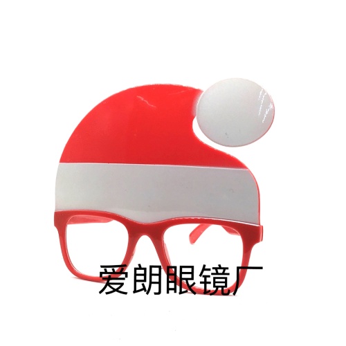 christmas decorations new christmas plastic glasses party decorations christmas hat glasses