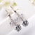 Flower Crystal Earrings Women 'S Sweet All-Matching Zircon Earrings Long Tassel Temperamental Anti-Allergy 925 Ear Stud Earring