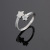 Trend five-cent star open titanium steel ring Korean simple fashion creative handwork