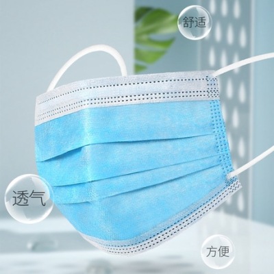 Factory direct disposable masks three-layer non-woven masks dust - proof, windproof, melt-spraying cloth masks wholesale