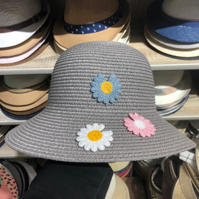 Little Daisy Bucket Hat Paper Braid Hat Girl's Cap Popular Girl's Cap Straw Hat