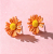 925 silver needle Daisy earrings with the right zhilong simple small pure and fresh Daisy flower earrings