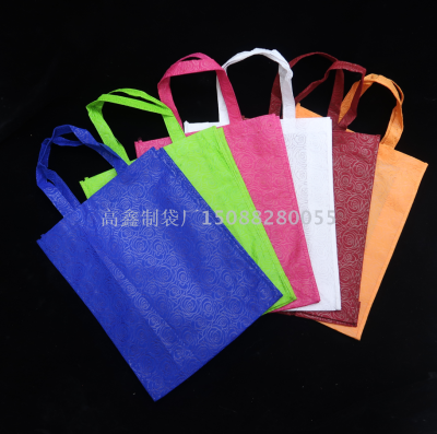 Spot Rose-Patterned hand clothes bags non-woven shopping bags store bags gift bags custom LOGO