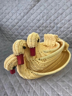Imitating rattan has small basket handicraft small basket small flower basket daily handicraft