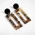 Japanese and Korean version of simple brand acetic acid version of leopard print earrings acrylic plate geometric resin 