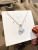 Fan-Shaped Mother Shell Necklace Ins Cold Style Sexy Online Influencer Necklace South Korea Dongdaemun Pendant High-Grade Clavicle Chain