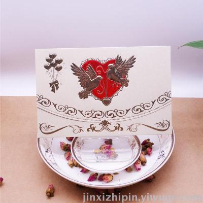 European high-end invitation card wedding card hollow-stamping gravure wedding card manufacturers direct sales