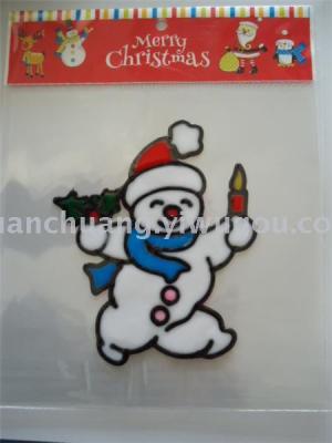 Christmas snowman stickers, PVC stickers window stickers wall stickers Christmas decorations